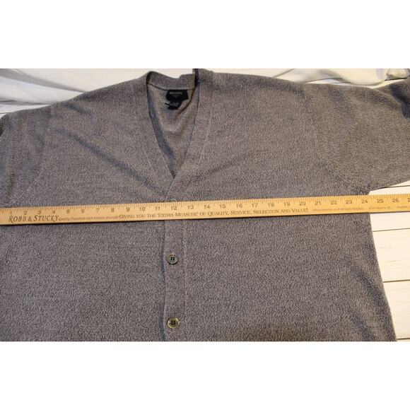 Dockers Men's XL Gray Button-up Grandpa Knit Sweater Cardigan V-neck Academia - Picture 8 of 11
